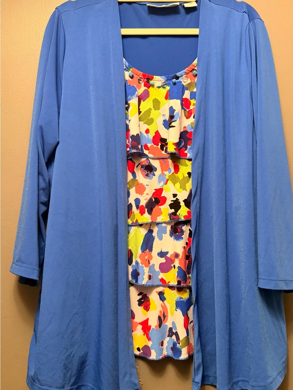 Sag Harbor Floral Open-Front Cardigan Large                      LOT A-2